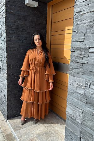 Abaya 2 Layers - Marron