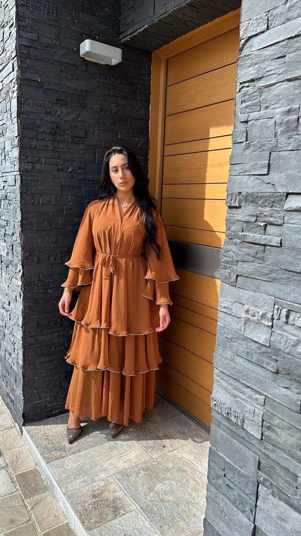 Abaya 2 Layers - Marron
