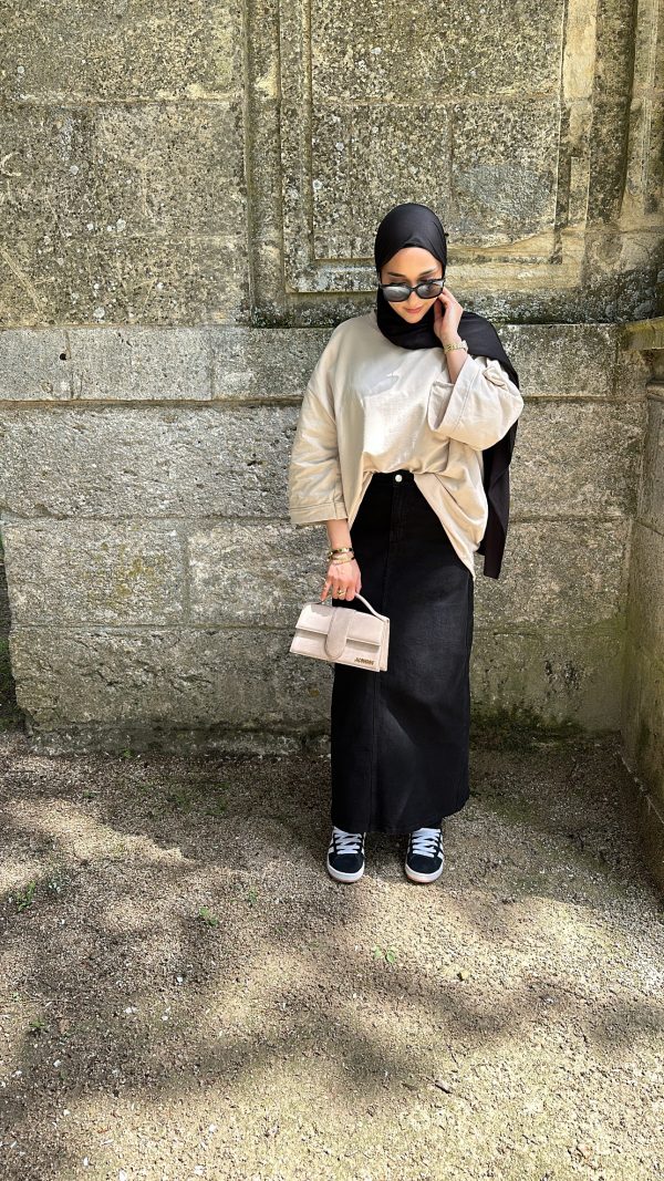 Jupe en jeans classy - Noir