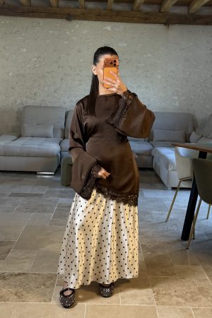 Jupe En Satin À Poids