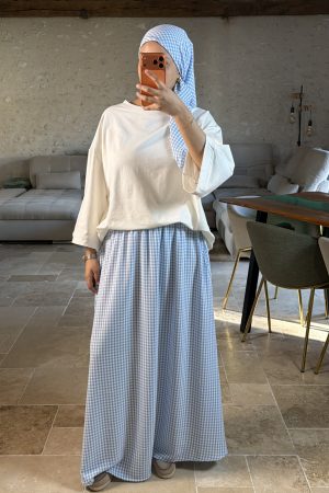 Jupe + Foulard À Carreaux